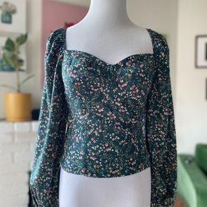 Floral Sweetheart Top